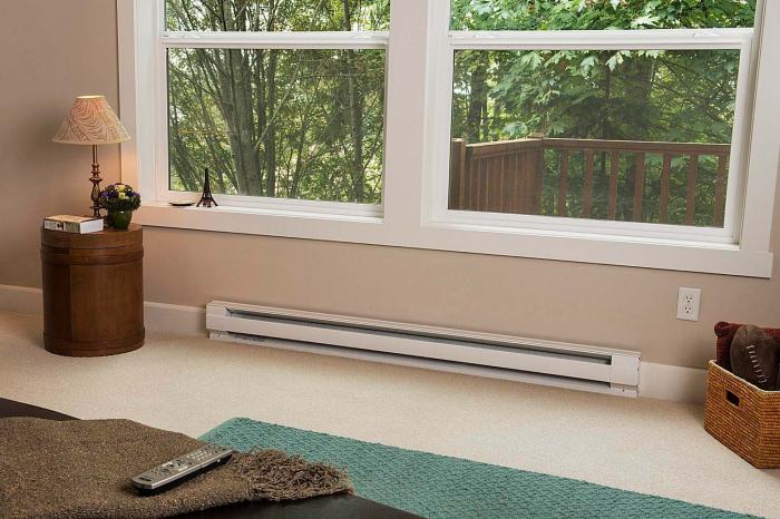 How to decorate an apartment with baseboard heaters