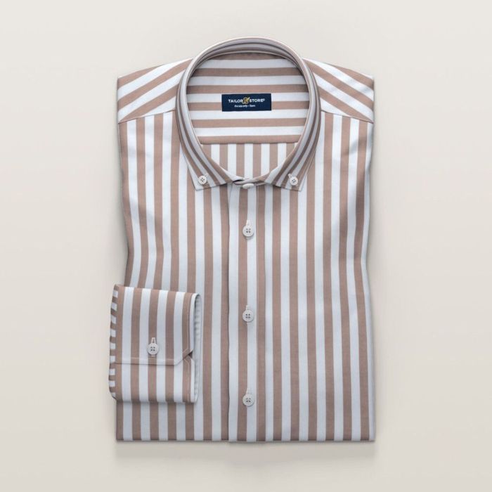 Mens blue and white striped dress shirt