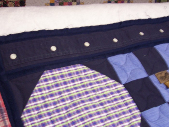 Quilt made from men's dress shirts