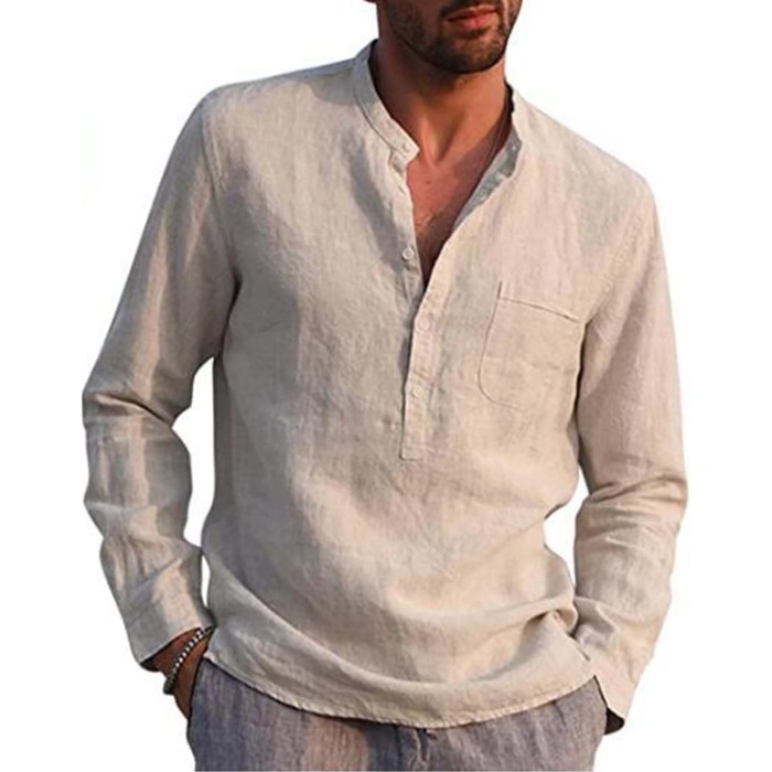 Linen dress shirt for men