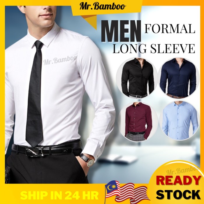 Mens skinny fit dress shirt