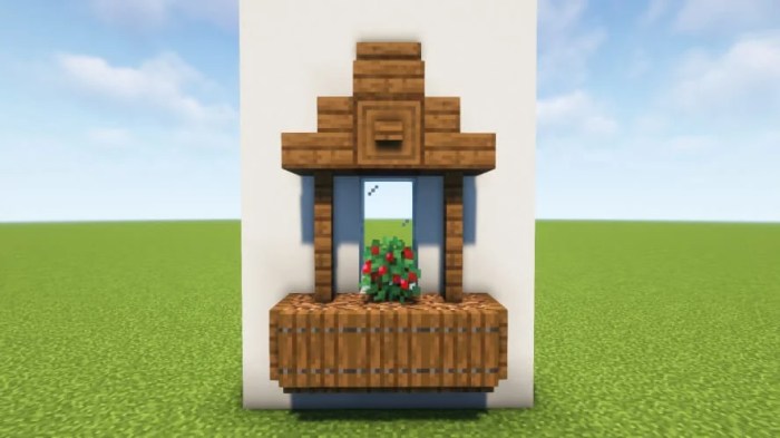 How to decorate minecraft windows