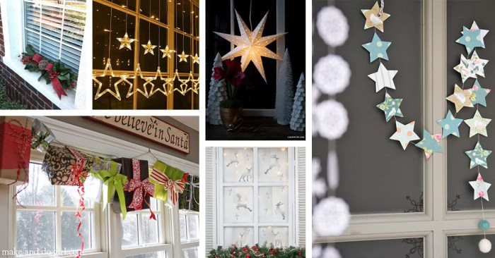 How to decorate a window with christmas ornaments