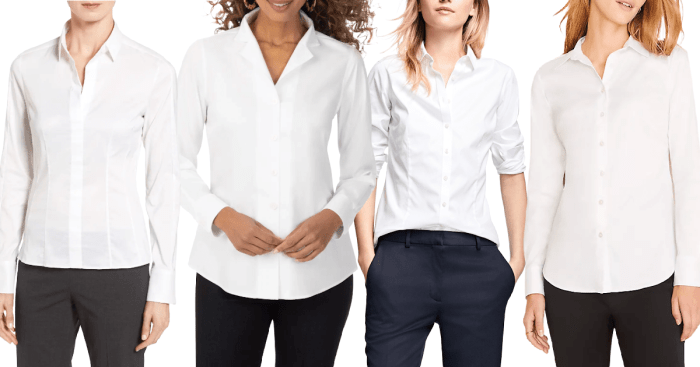 White collared dress shirt women's