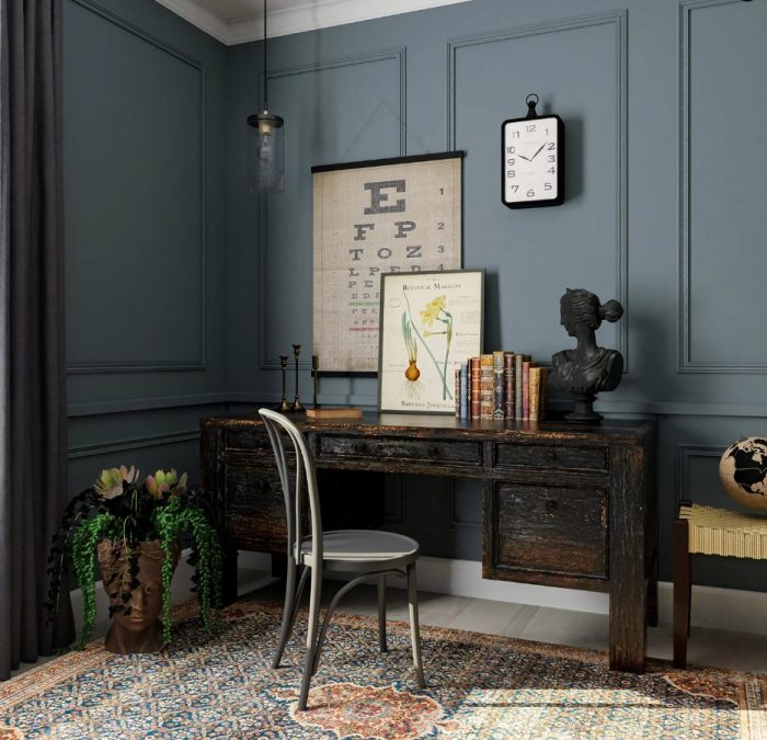 How to decorate a dark paneled room