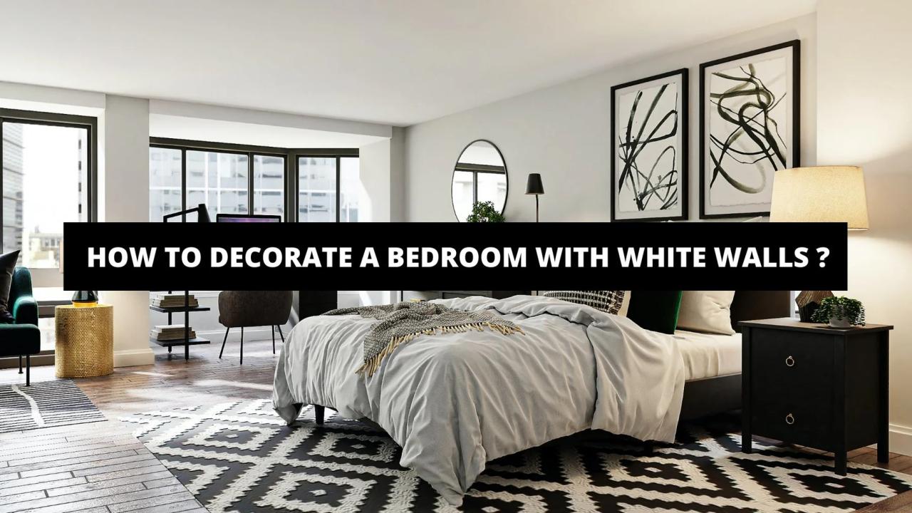 How to decorate a room with white walls