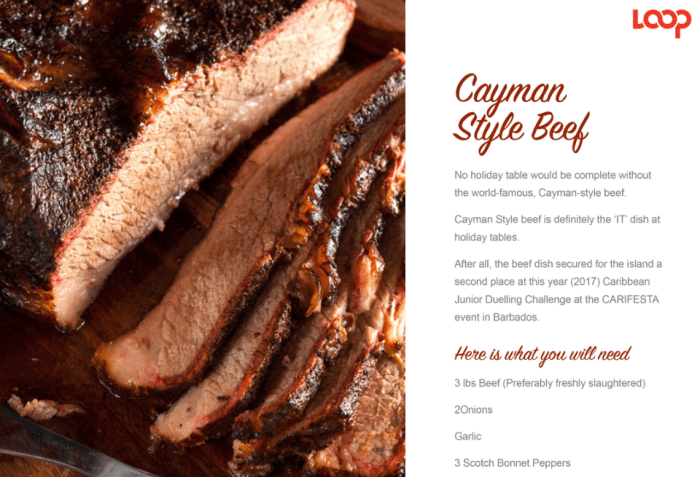 How to cook cayman style beef